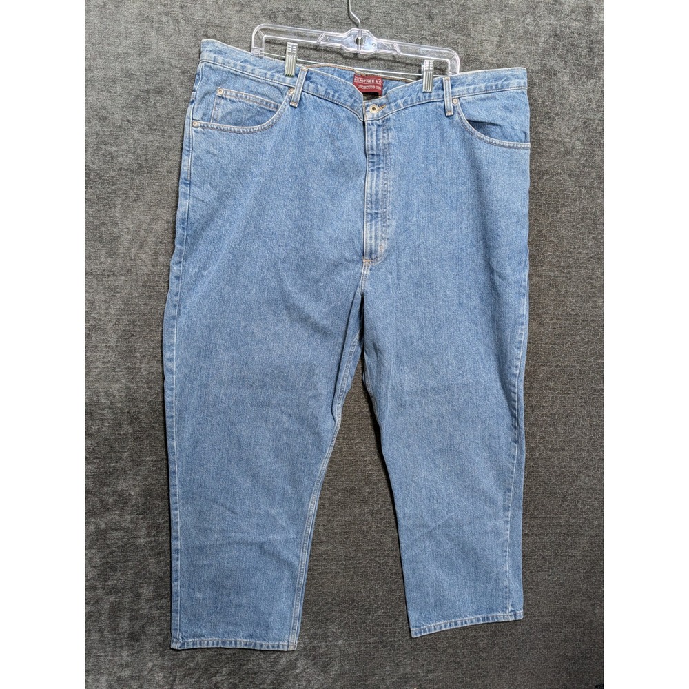 Roundtree & Yorke Mens Stonewash Blue Straight Leg Authentic Denim Jeans 48x30